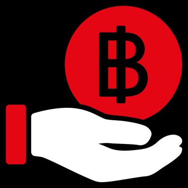 Tayland Baht para ödeme düz simgesi