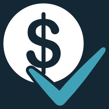 Ödemeler düz simgesi onaylama