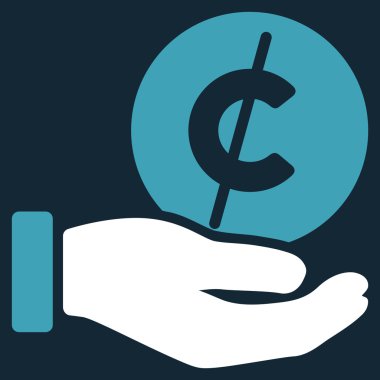 Madeni para Micropayment düz simgesi