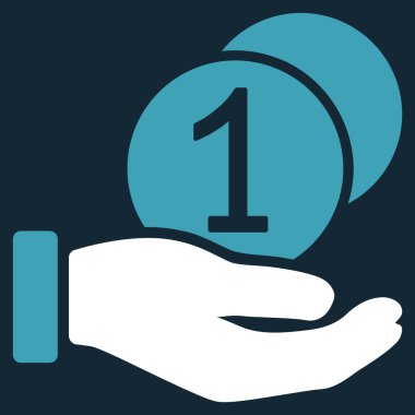 Sikke ödeme düz simgesi