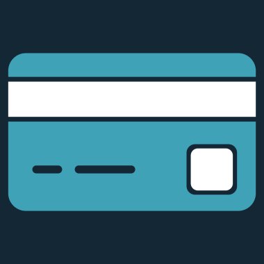 Kredi kartı düz simgesi