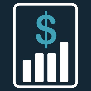 finansal rapor düz simgesi