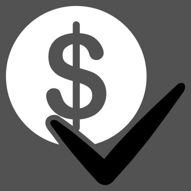 Ödemeler düz simgesi onaylama