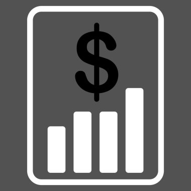 finansal rapor düz simgesi