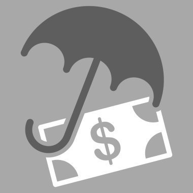 Mali şemsiye düz simgesi