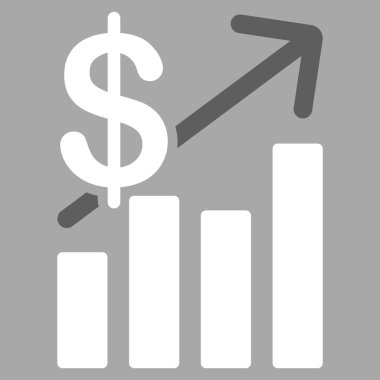 Satış büyüme düz simgesi