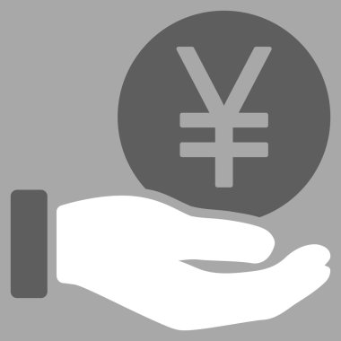 Yen para ödeme düz simgesi