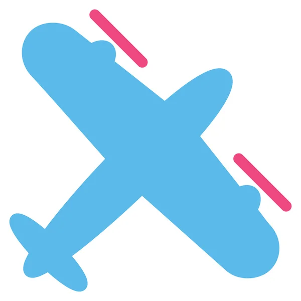 Icône plate d'avion d'hélice — Image vectorielle