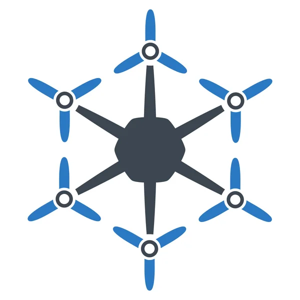 Hexacopter-Flachbild — Stockvektor