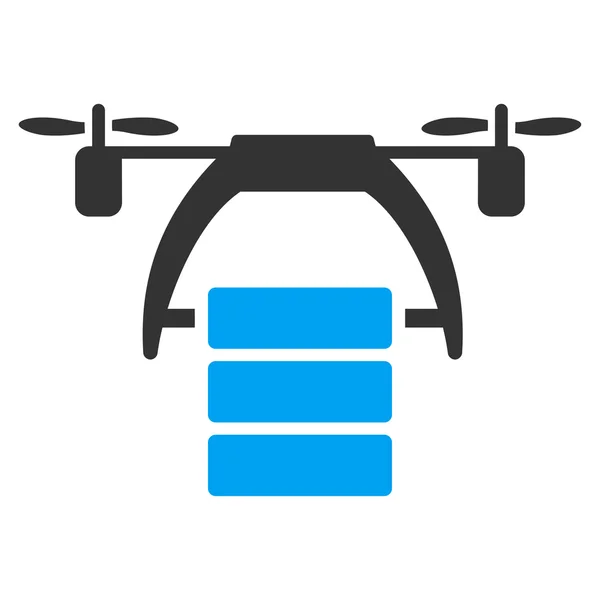 Cargo Drone Icono plano — Vector de stock