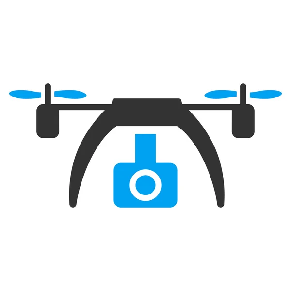 Drohne Videokamera flache Ikone — Stockvektor