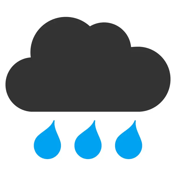 Rain Weather Flat Icon — Stock Vector