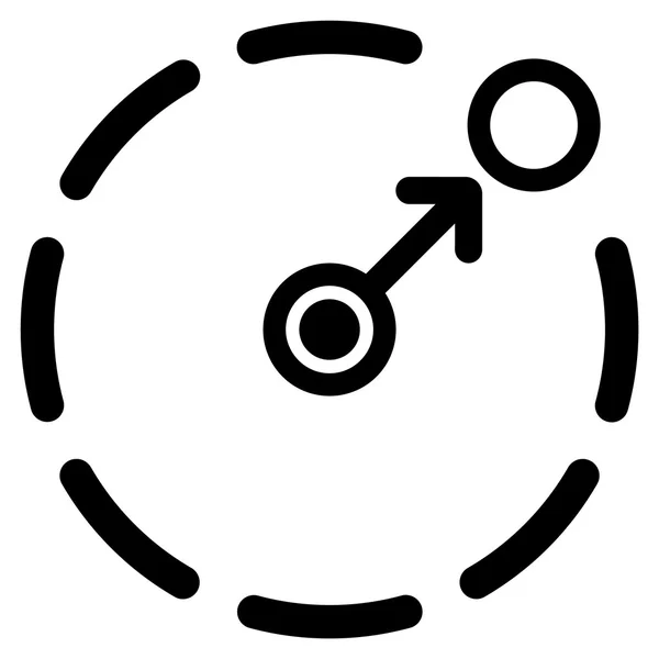 Zone circulaire Icône frontière — Image vectorielle