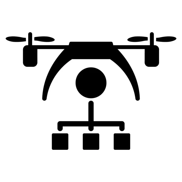 Helikopter elosztási rendszer ikon — Stock Vector