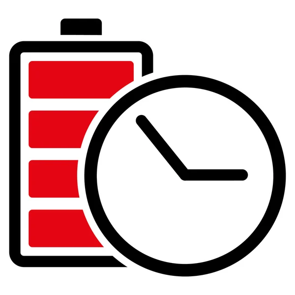 Icono del reloj de batería — Archivo Imágenes Vectoriales