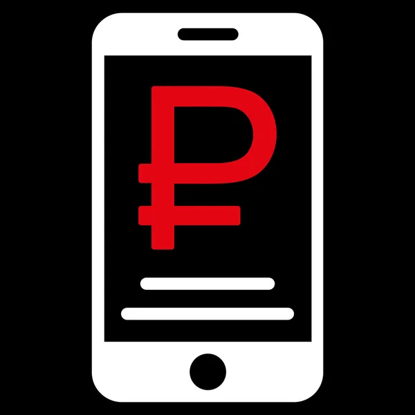 Roebel mobiele betaling platte pictogram — Stockvector