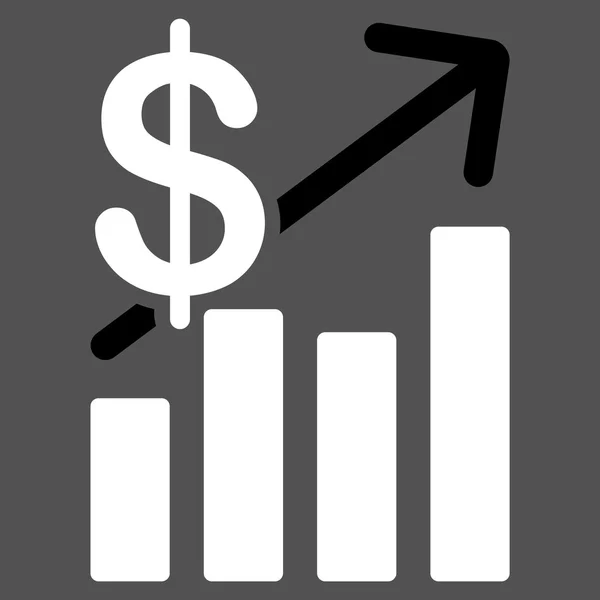 Icône plate de croissance des ventes — Image vectorielle