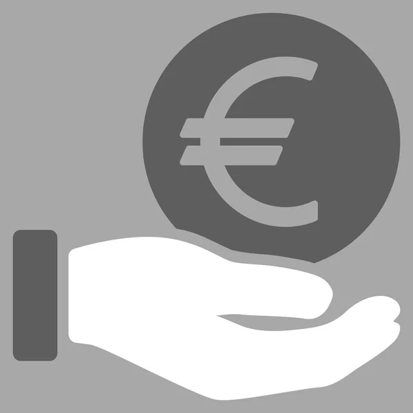 Euro Coin Payment Flat Icon — Stock Vector