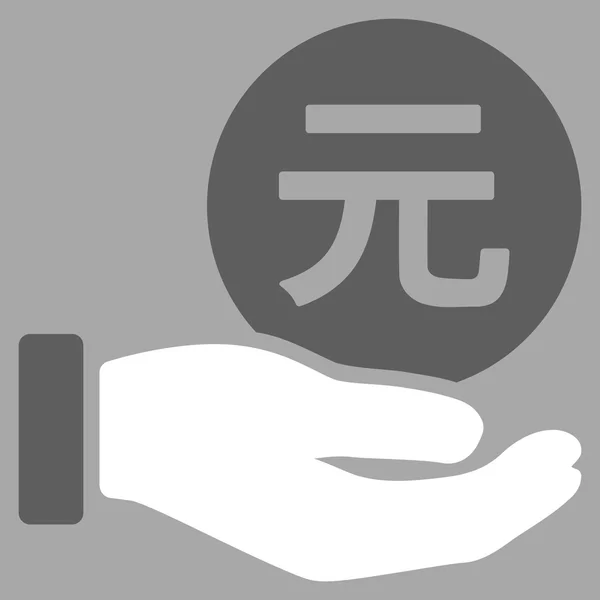 Icona piatta di pagamento della moneta Renminbi Yuan — Vettoriale Stock