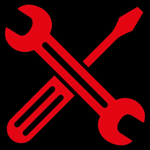 Spanner y el icono del destornillador — Vector de stock