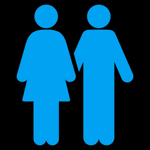 Icône de couple humain — Image vectorielle