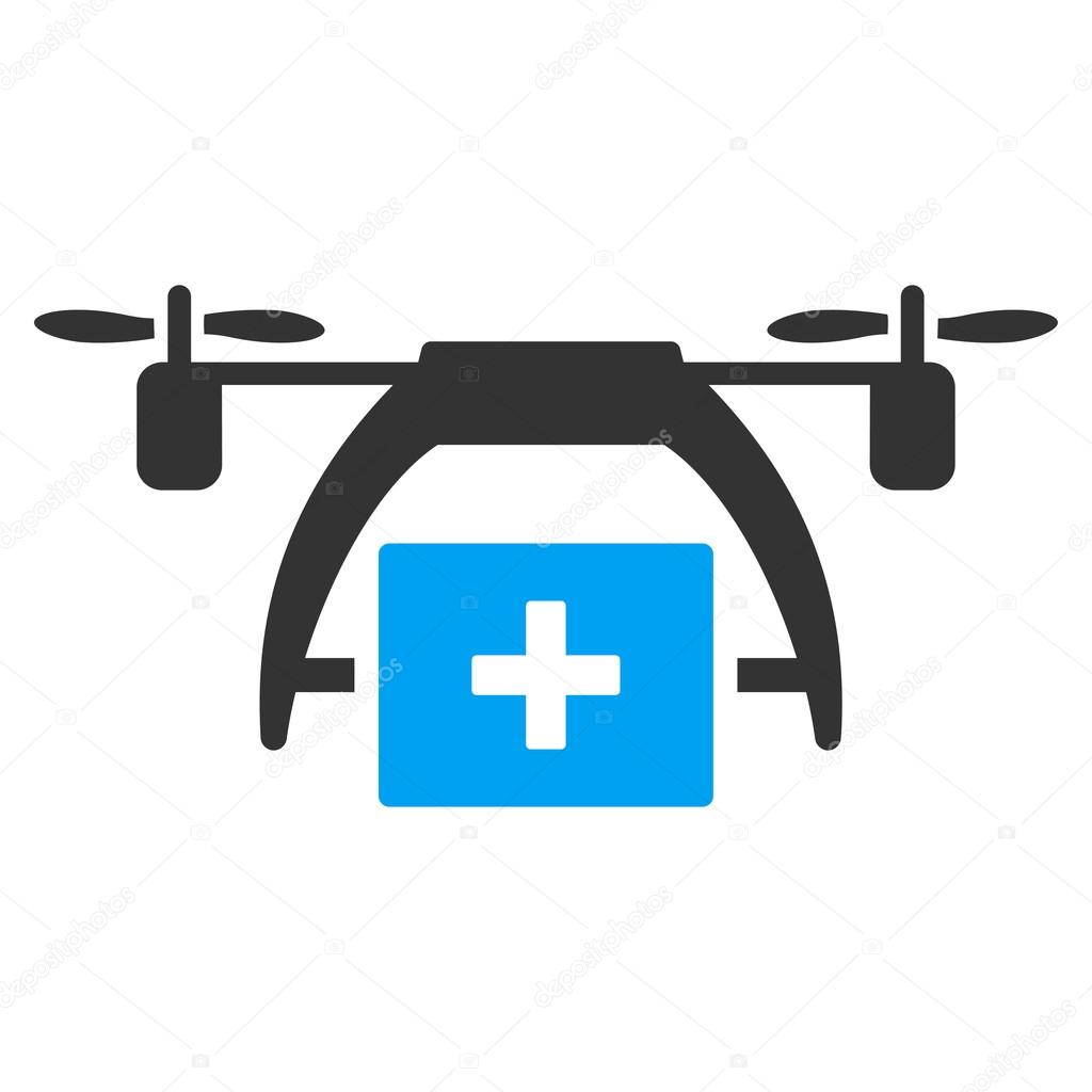 First Aid Drone Flat Icon