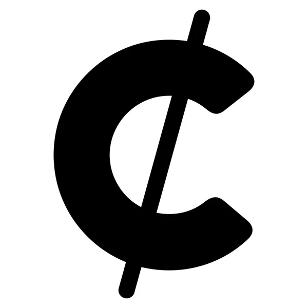 Cent platte pictogram — Stockvector