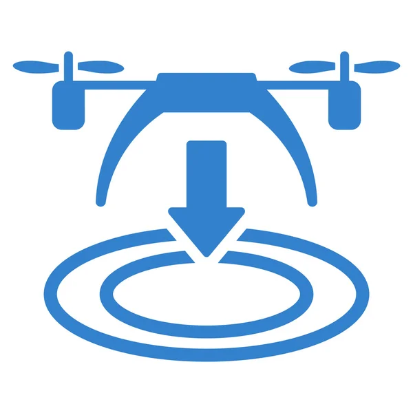 Icône d'atterrissage de copter — Image vectorielle