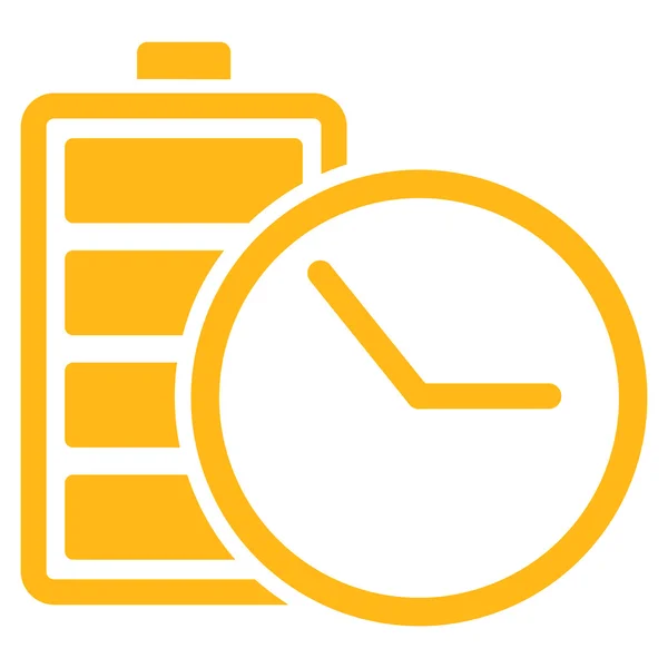 Battery Clock Icon — Stock Vector