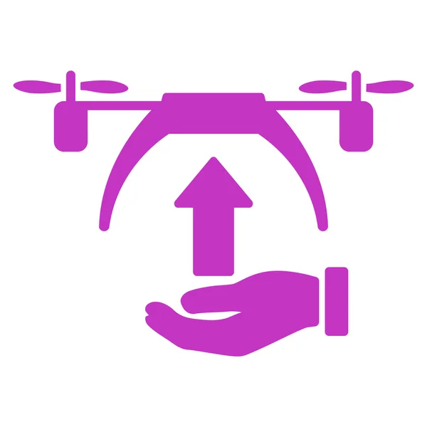 Icono de despegue de drones — Vector de stock
