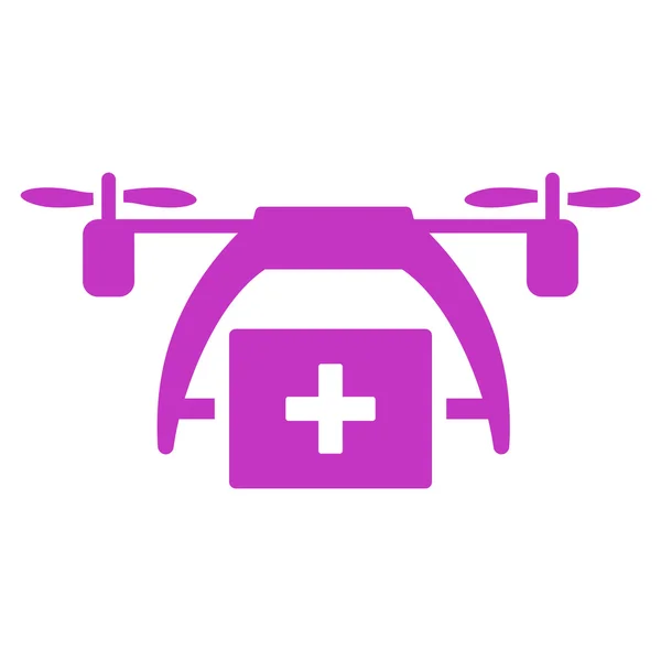 Icono del dron de primeros auxilios — Vector de stock