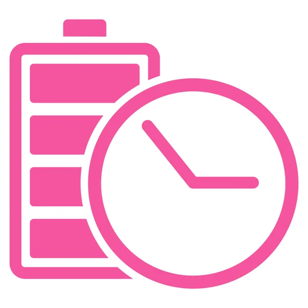 Ícone do relógio da bateria — Vetor de Stock