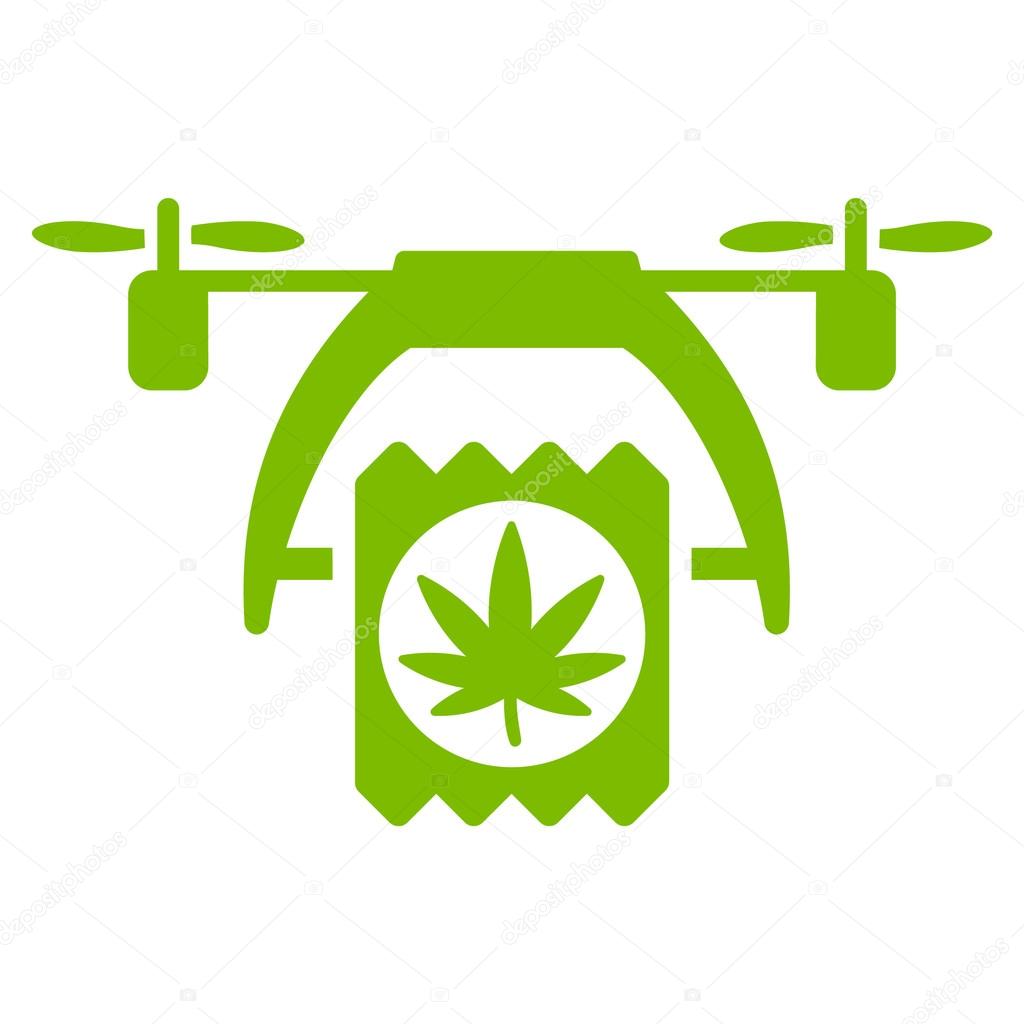 Cannabis Drone Delivery Icon