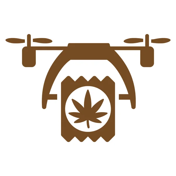 大麻无人机交付图标 — 图库矢量图片