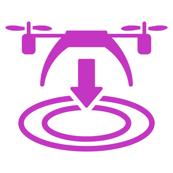 Icono de aterrizaje de helicóptero — Vector de stock