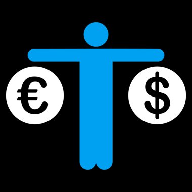 Dolar ve Euro simgesi karşılaştırın