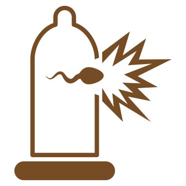 Sperm kaçış düz simgesi