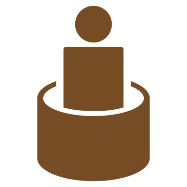 Hasta yalıtım düz simgesi