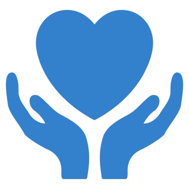 Kalp bakım düz simgesi