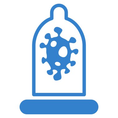 Enfeksiyon koruma düz simgesi