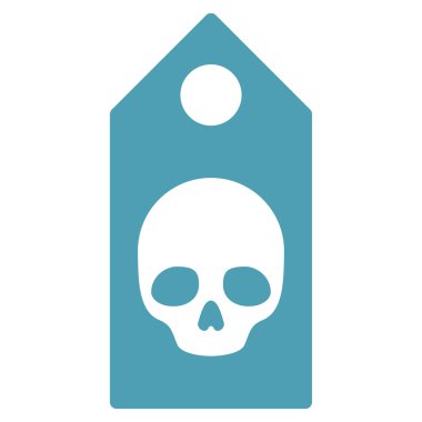 Ölüm kupon düz simgesi