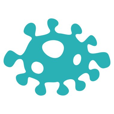 Bakteri düz simgesi