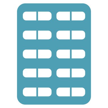 Hap Blister düz simgesi