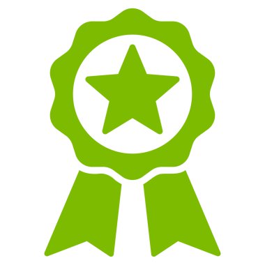 Sertifika mühür düz simgesi