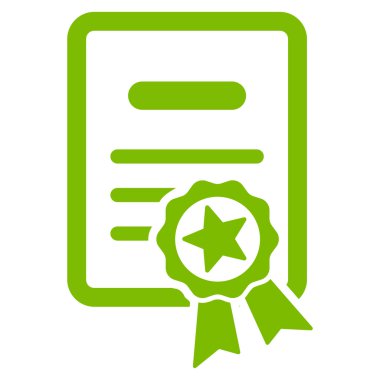 Onaylı Diploma düz simgesi