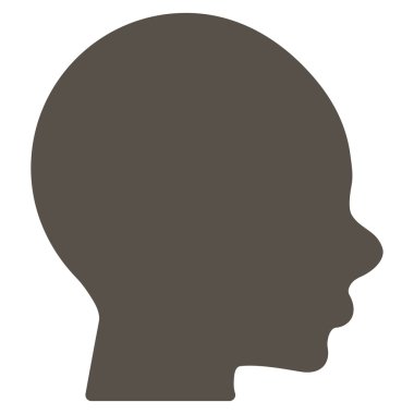 Çocuk kafa düz simgesi