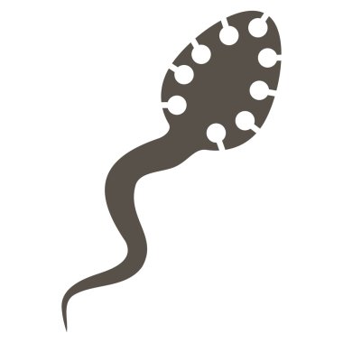 Bulaşıcı mikrop düz simgesi