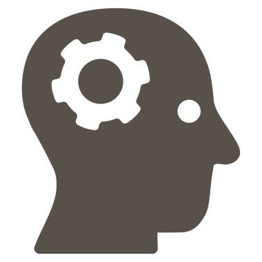 Düşünme düz simgesi