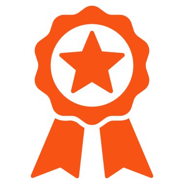 Sertifika mühür düz simgesi