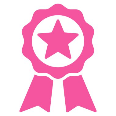 Sertifika mühür düz simgesi